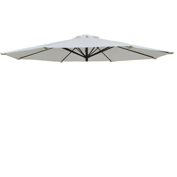 9ft Patio Umbrella Replacement Canopy Top Outdoor with 8 Ribs Black and White
